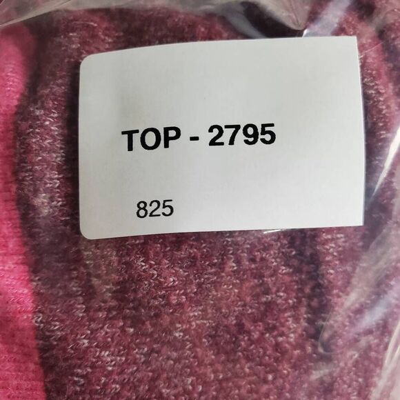 Maurices Women’s Plus 1X Burgundy Striped Collared Long Sleeve Top - Picture 7 of 7